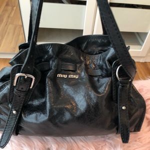 Authentic Miu Miu by Prada Vitello bow tote